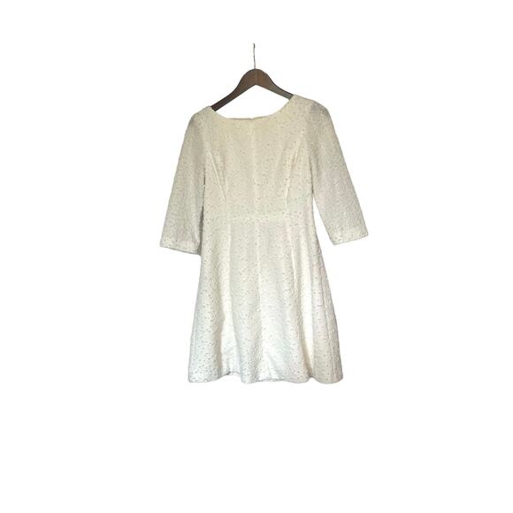 Vince Camuto Size 8 Semi Formal‎ White Cocktail Wedding Sparkle Dress NYE - Picture 2 of 10